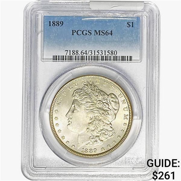 1889 Morgan Silver Dollar PCGS MS64