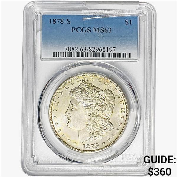 1878-S Morgan Silver Dollar PCGS MS63