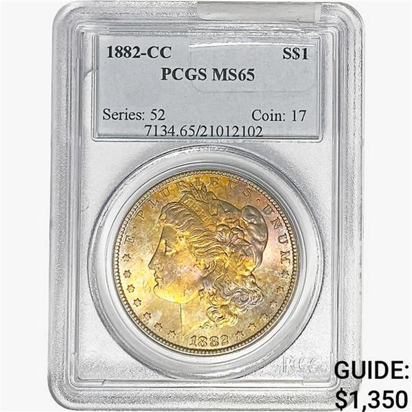 1882-CC Morgan Silver Dollar PCGS MS65