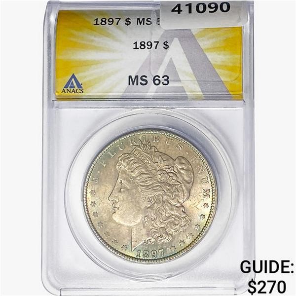 1897 Morgan Silver Dollar ANACS MS63