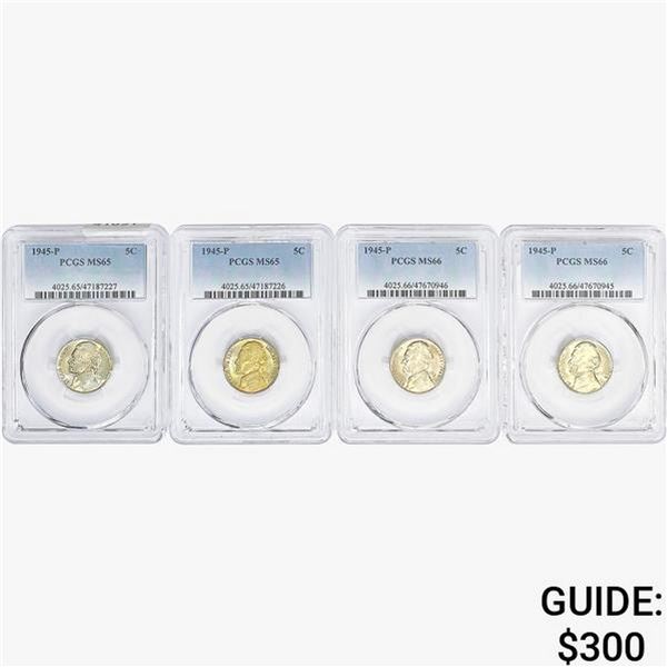 [4] 1945-P Jefferson Nickel PCGS MS65/66
