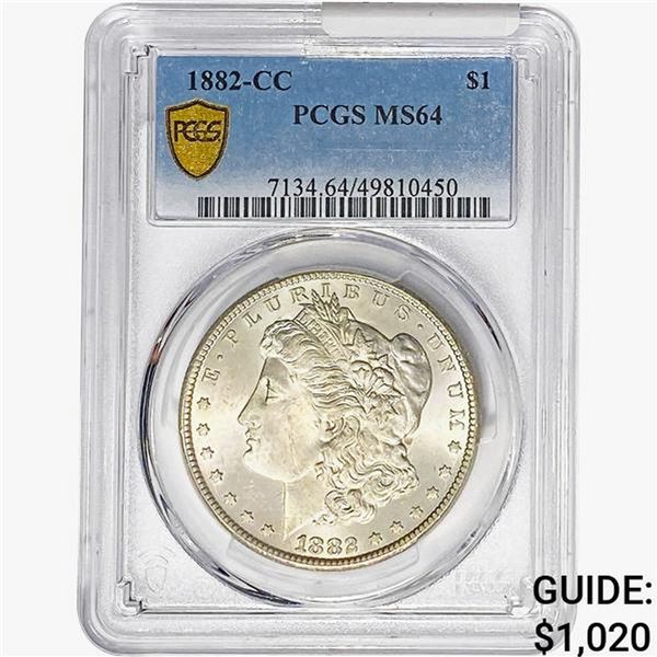 1882-CC Morgan Silver Dollar PCGS MS64