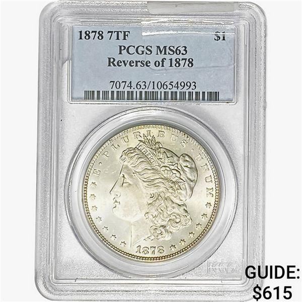 1878 R78 Morgan Silver Dollar PCGS MS63