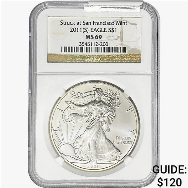 2011-S Silver Eagle NGC MS69
