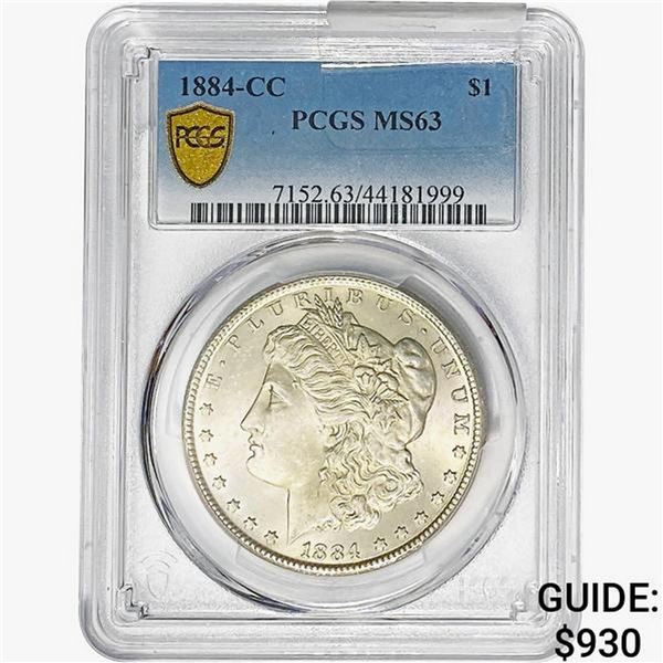 1884-CC Morgan Silver Dollar PCGS MS63