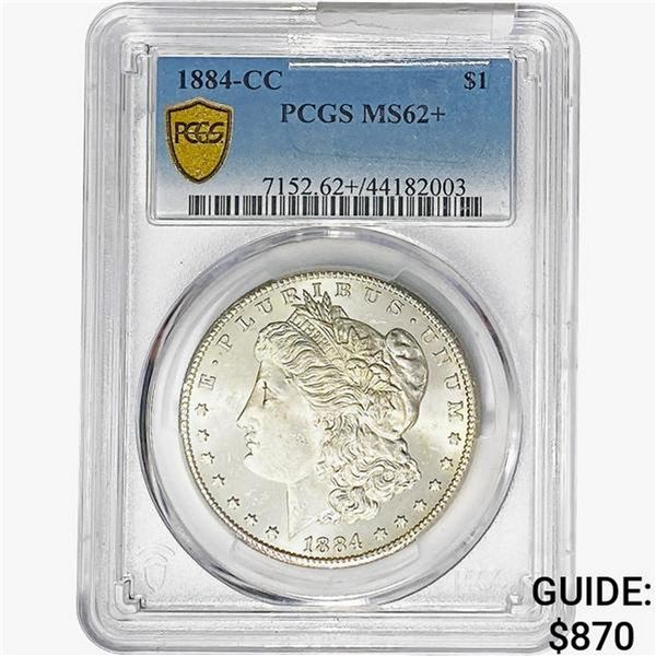 1884-CC Morgan Silver Dollar PCGS MS62+