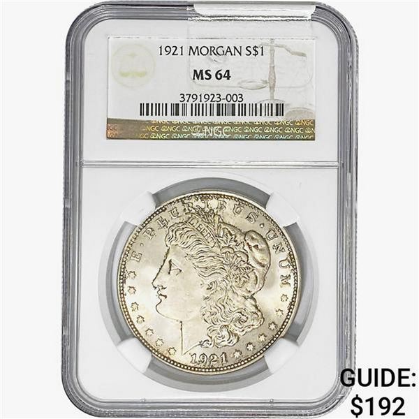 1921 Morgan Silver Dollar NGC MS64