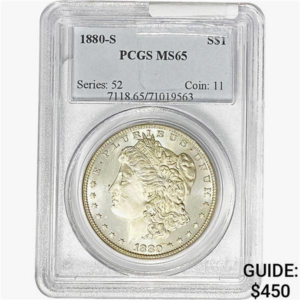 1880-S Morgan Silver Dollar PCGS MS65