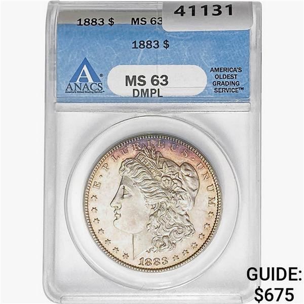 1883 Morgan Silver Dollar ANACS MS63 DMPL