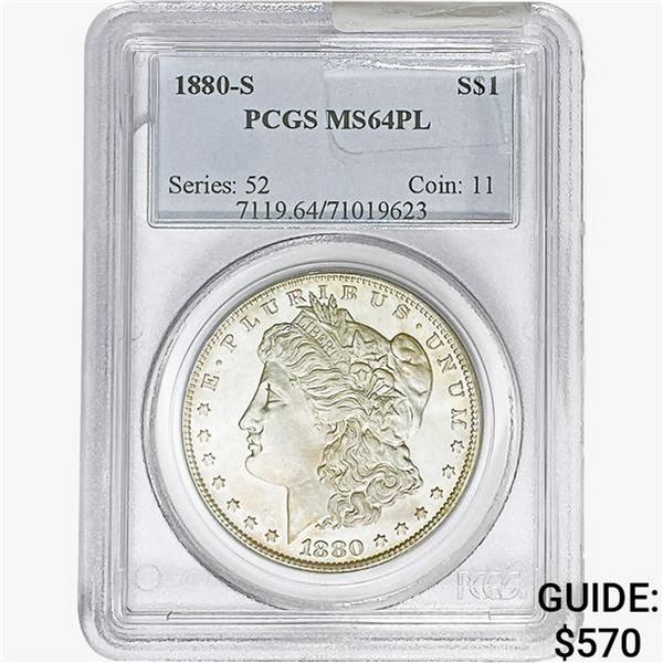 1880-S Morgan Silver Dollar PCGS MS64 PL