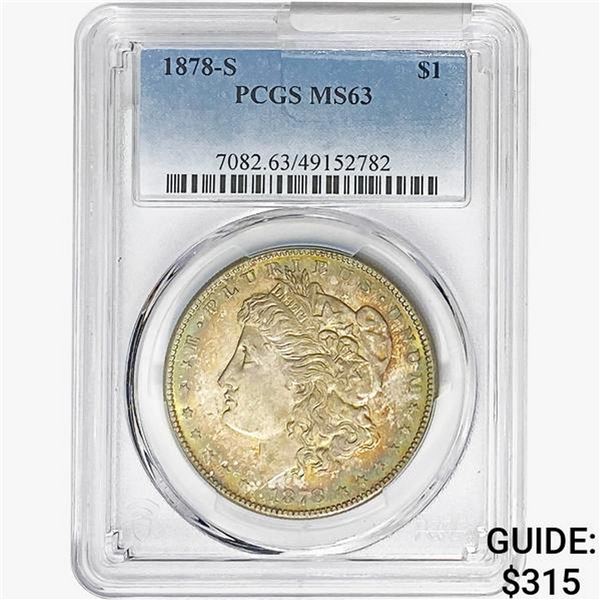 1878-S Morgan Silver Dollar PCGS MS63
