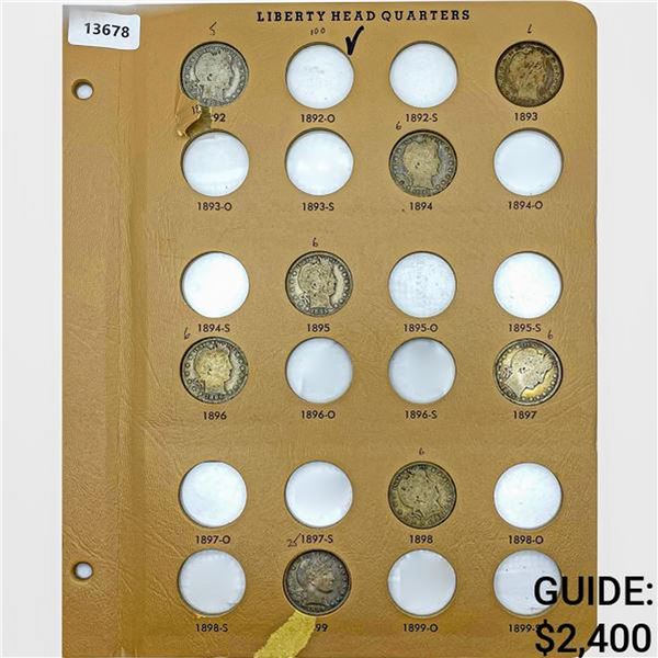 1892-1916 Barber Quarter Set [37 Coins]
