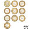 [10] 1994 Varied Token Coins 1 oz Silver Coin Lot