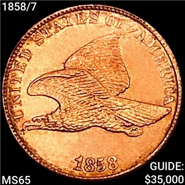 1858/7 Flying Eagle Cent GEM BU