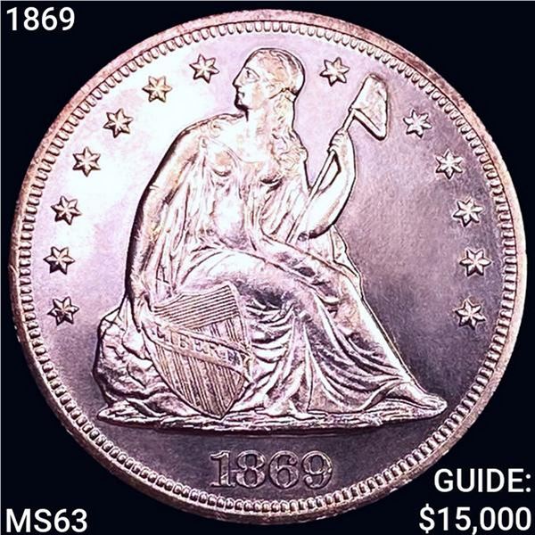 1869 Seated Liberty Dollar CHOICE BU