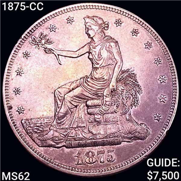 1875-CC Silver Trade Dollar UNCIRCULATED