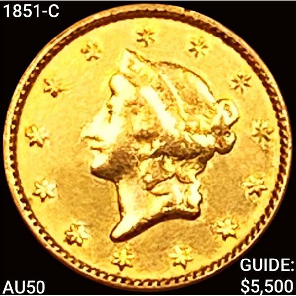 1851-C Rare Gold Dollar CLOSELY UNCIRCULATED