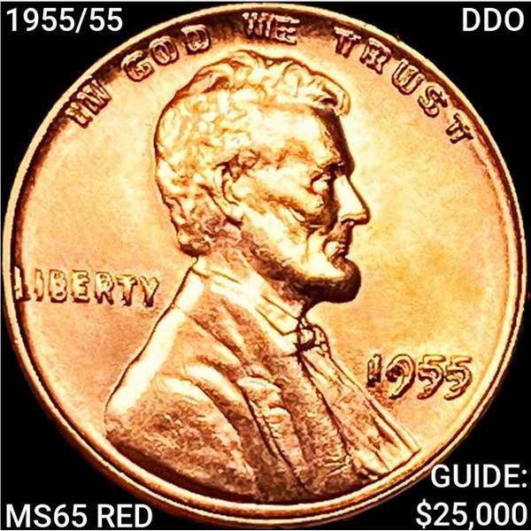 1955/55 DDO Wheat Cent GEM BU RD