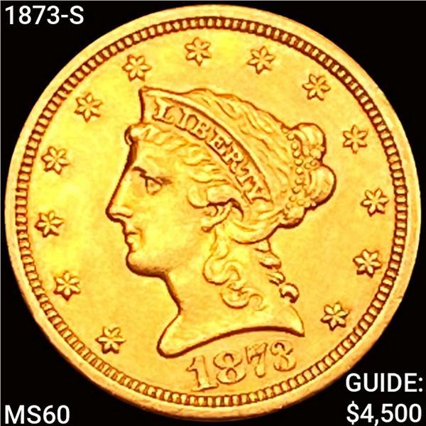 1873-S $2.50 Gold Quarter Eagle UNCIRCULATED