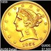 1859 $5 Gold Half Eagle CHOICE AU