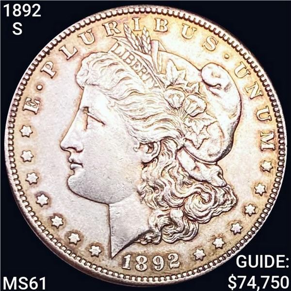 1892-S Morgan Silver Dollar UNCIRCULATED
