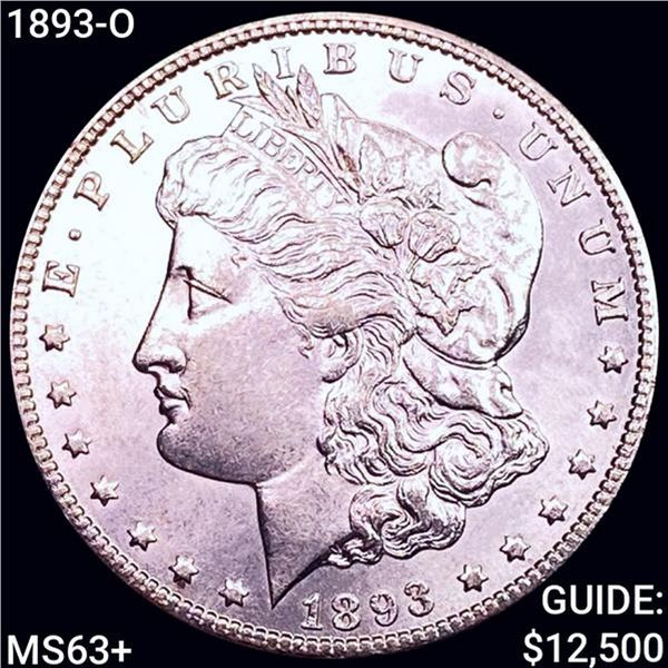 1893-O Morgan Silver Dollar CHOICE BU+