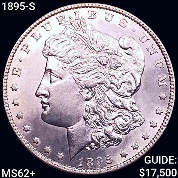 1895-S Morgan Silver Dollar UNCIRCULATED +