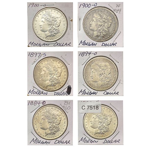 [6]1880-1900-O/S Morgan Silver Dollar