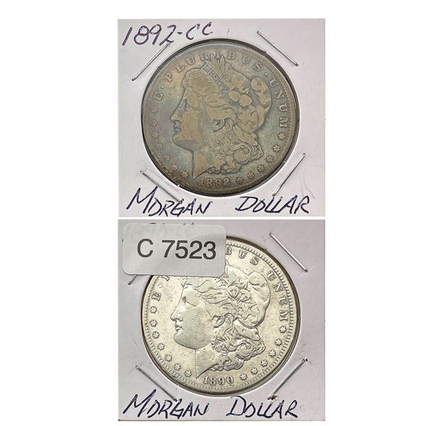 [2]1890/1892-CC Morgan Silver Dollar