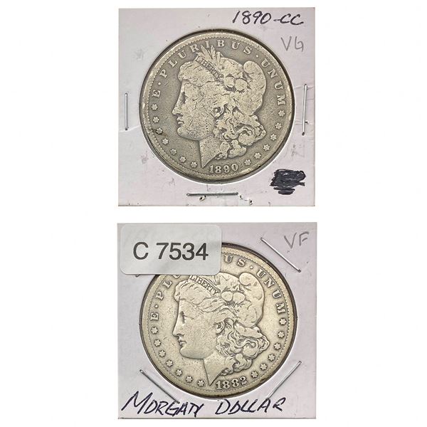 [2]1882/1890-CC Morgan Silver Dollar