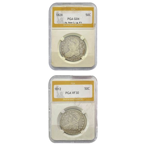 [2]1812/1828 Capped Bust Half Dollar PGA G/VF4-30