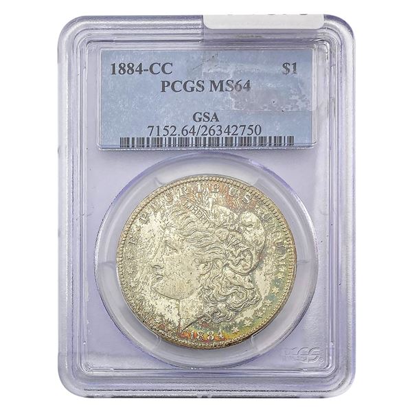 1884-CC Morgan Silver Dollar PCGS MS64