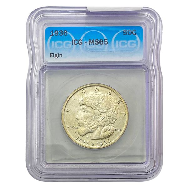 1936 Elgin Half Dollar ICG MS65