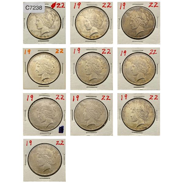 [10]1922 Silver Peace Dollar