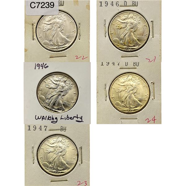 [5]1946-1947 Walking Liberty Half Dollar