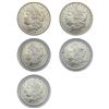 Image 1 : [5]1904 & 1921 Morgan Silver Dollar
