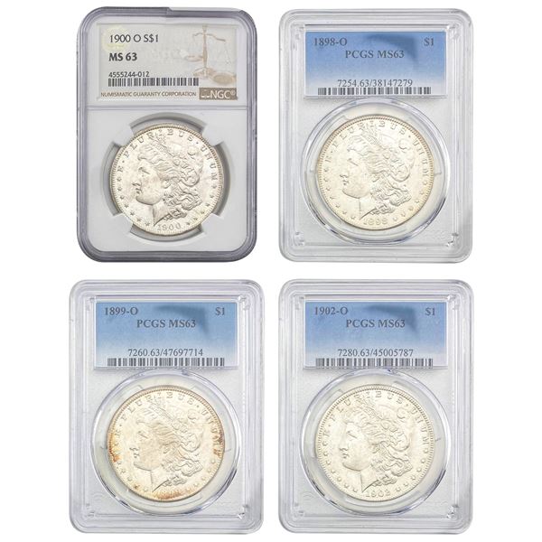 [4]1898-1902-O Morgan Silver Dollar NGC/PCGS MS63