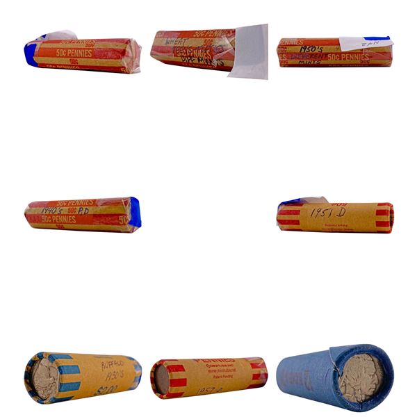 [13] Penny Rolls [4] Nickel Rolls - FV $14.5