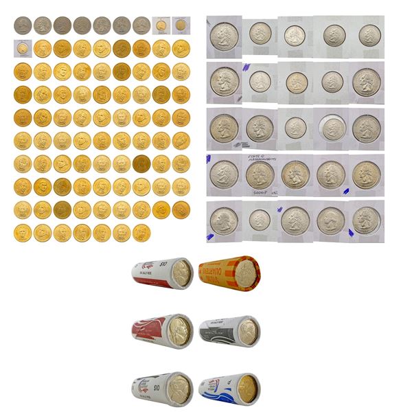 [113] U.S. 25C/$1 Coins [8] Quarter Rolls-FV $80