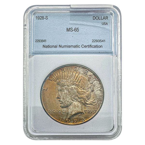 1928-S Silver Peace Dollar NNC MS65