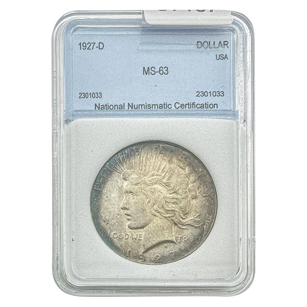 1927-D Silver Peace Dollar NNC MS63