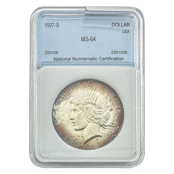 1927-S Silver Peace Dollar NNC MS64