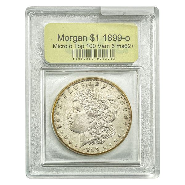 1899-O Micro O Morgan Silver Dollar USCG MS62+