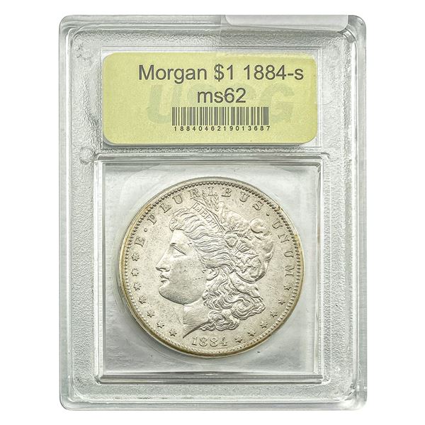 1884-S Morgan Silver Dollar USCG MS62