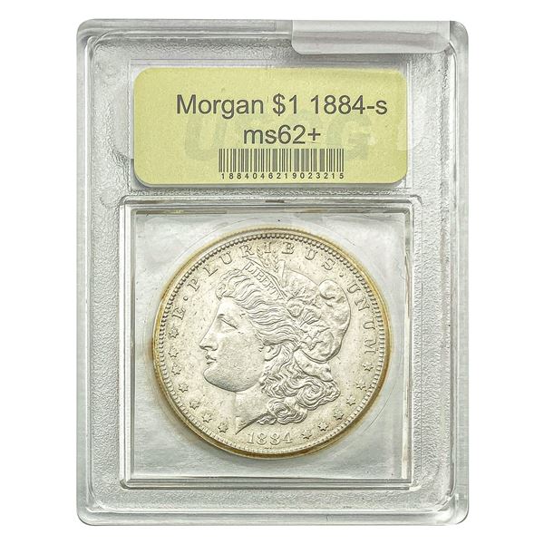 1884-S Morgan Silver Dollar USCG MS62+