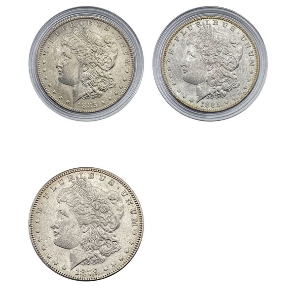 [3]1879 & 1885 Morgan Silver Dollar