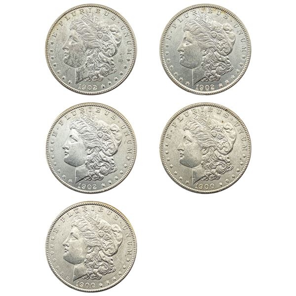 [5]1900 & 1902-O Morgan Silver Dollar