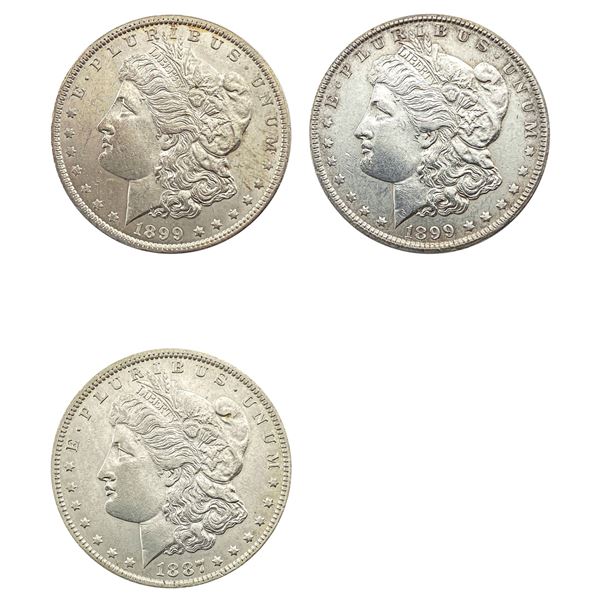 [3]1887-O/1899-O Morgan Silver Dollar