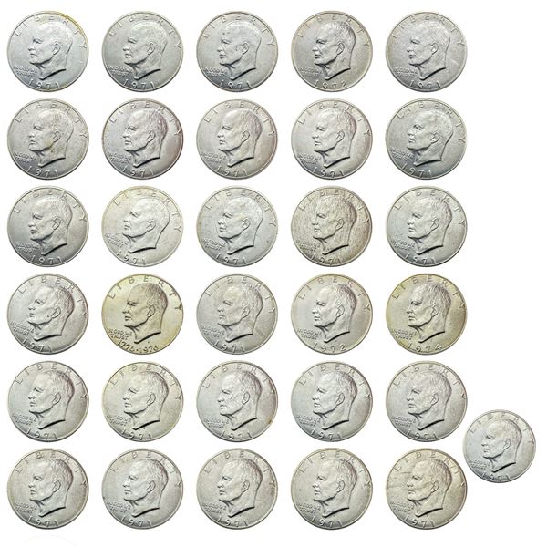 [31]1971-1974 Eisenhower Silver Dollar