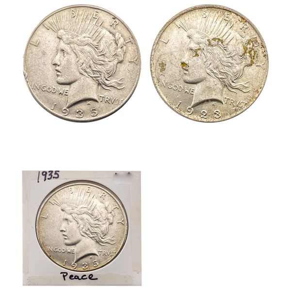 [3]1928 & 1935 Silver Peace Dollar